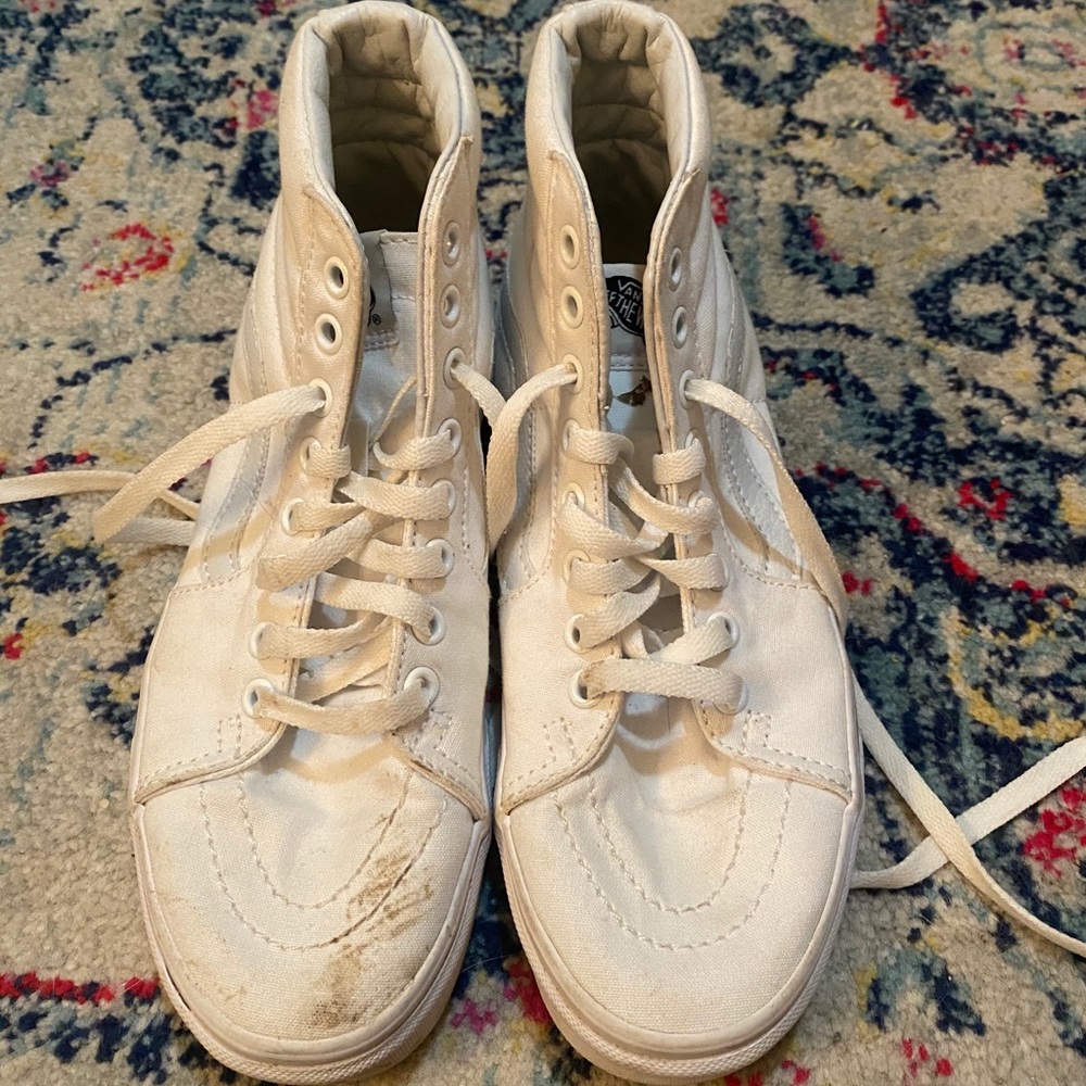 White high top Vans